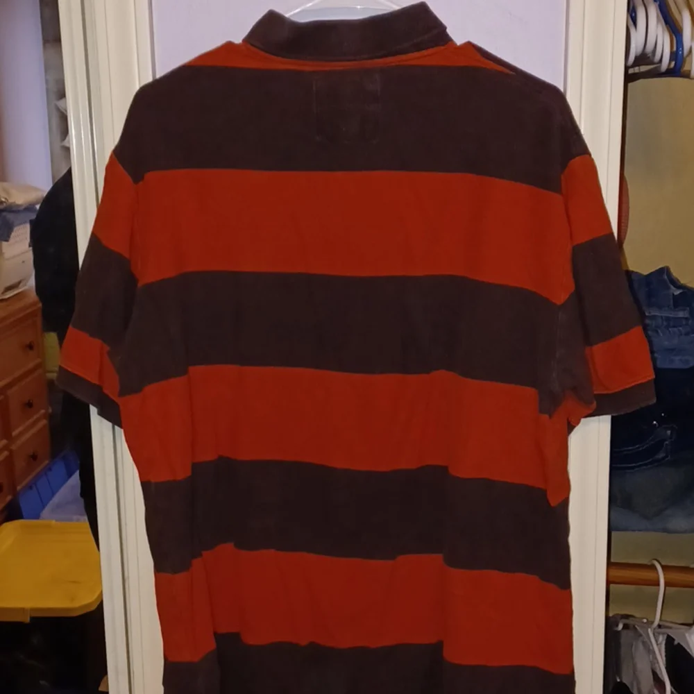 Old navy orange and brown polo XL - Picture 3 of 5